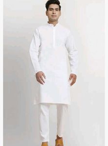 Men's White Kurta Pajama Set