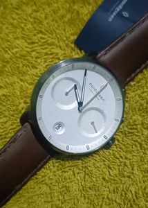 Nordgreen Men White Dial &amp; Silver Toned Stainless