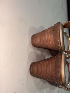 Regal Gold Wedge Sandals - Size 7