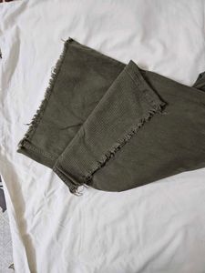 Westside Nuon- Olive Coloured Wide Leg Jeans