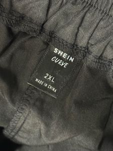 Black Cargo Pants with Chain Detail