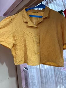 Mustard Yellow Textured Blouse