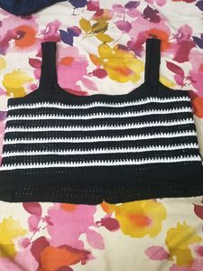 Striped Knit Crop Top