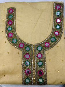 Unstitched Handwork Ladies Suit With Dupatta