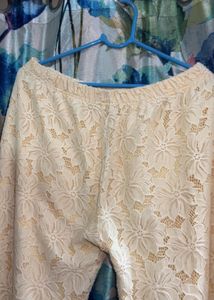 Floral Lace Wide Leg Pants