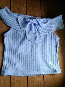 Blue Crop top