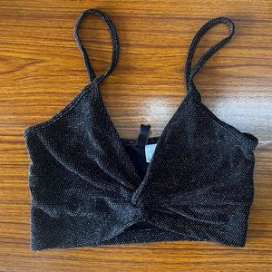 Divided H&amp;M Black Glittery Top