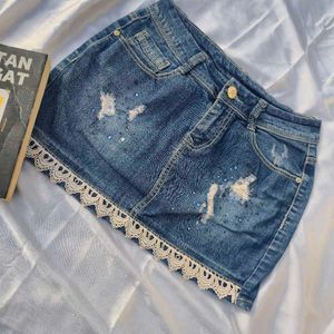 Mini Denim Skirt /Cute /Pinteresty/Aesthetic