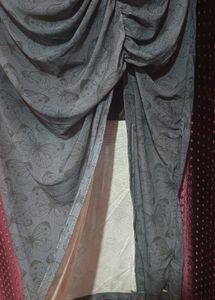 Shein Elegant Blue Sheer thigh slit Midi Skirt