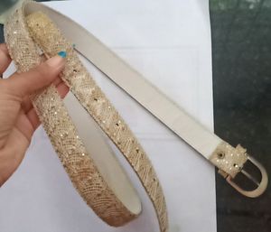 Belt (Golden Shimmery Women Belt For Jeans)