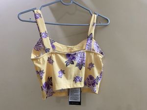 New Tokyo Talkies Printed Crop Top Xs Size