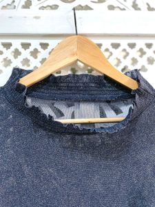 Shimerry Midnight Ruffle Neck Blouse C