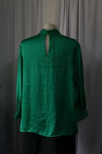 Zara Green Satin Blouse
