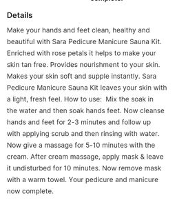sara manicure pedicure kit. pack of 2