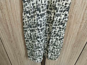 Monochrome Printed Sleeveless Dress 🖤 🤍