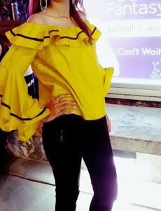 Mustard Yellow, Off shoulder Top
