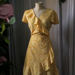 Urbanic Floral Yellow Dress