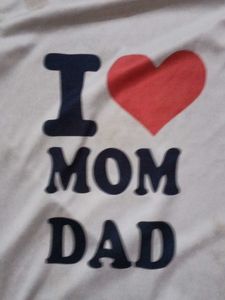 &#34;I Love Mom Dad&#34; T-Shirt Father Day Special