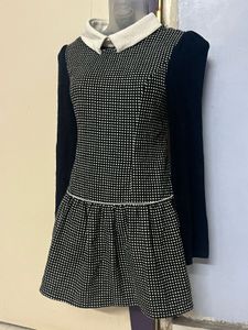Polka Dot Korean Drop Waist Dress