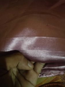SATIN PEACH SAREE
