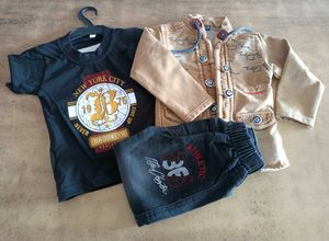 Boy&#39;s Stylish 3-Piece Jacket, Tee &amp; Jeans Set