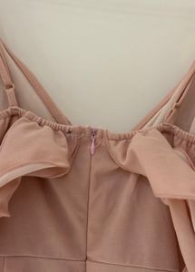 Elegant Pink Ruffle Jumpsuit