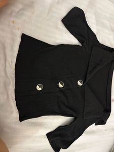 Combo Shorts And Big Collar Top For Women