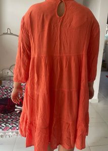 orange casul dress