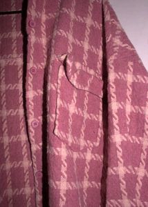 Pink Plaid Flannel Shirt Woollen