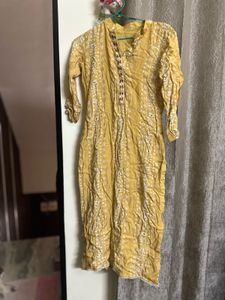 Yellow Embroidered Plazzo Kameez