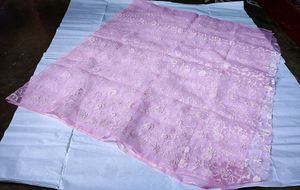 Pink Orgenza Dupatta For Women And Girls