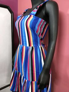 Striped Ruffle Hem Dress