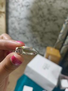 GIVA Silver Zircon Sunshine Halo Ring