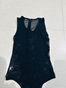 Black Mesh Bodysuit