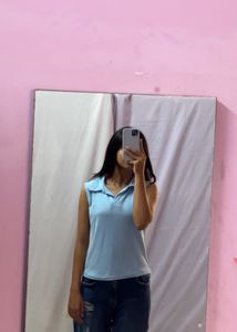 Beautifull Sky Bluee Top At Very Low Price🤩