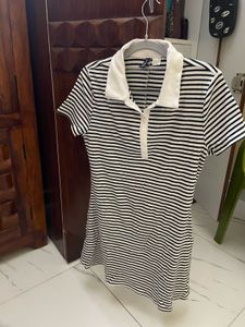 Striped Mini Shirt Dress