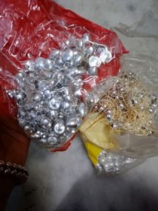 Silver Beads  And Caps