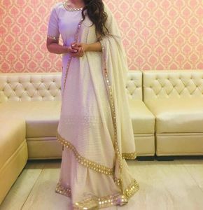 White &amp; Gold Embroidered Salwar Suit