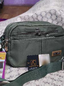 Stylish Olive Green Crossbody Bag with Broadbelt