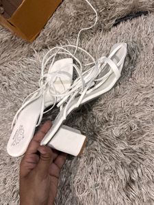 White Strappy Heels