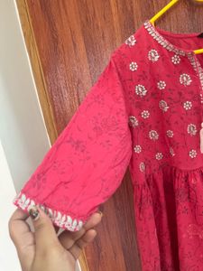 Floral Print Pink Dress