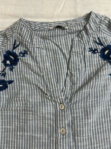 Peplum Style Kurti With Bell Sleeves