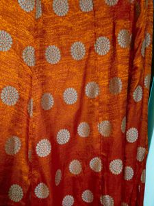 New Stylish Blue &amp; Orange Embroidered Lehenga Set