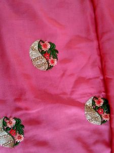 Embroidery Work Wedding Saree