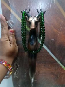 GreenEmrald Pearl  Stone Necklace