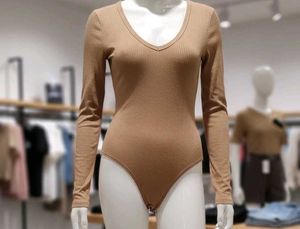 Long Sleeve Ribbed Bodysuit