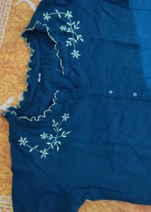 Floral Cut Neck Kurta Set