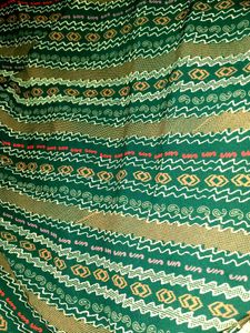 Green Paisley &amp; Geometric Print Fabric 4 meter