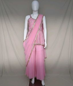 Pink Ethnic sharara Set & Dupatta