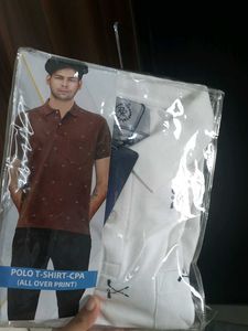 Golf Print Polo Shirt - New with Tags
